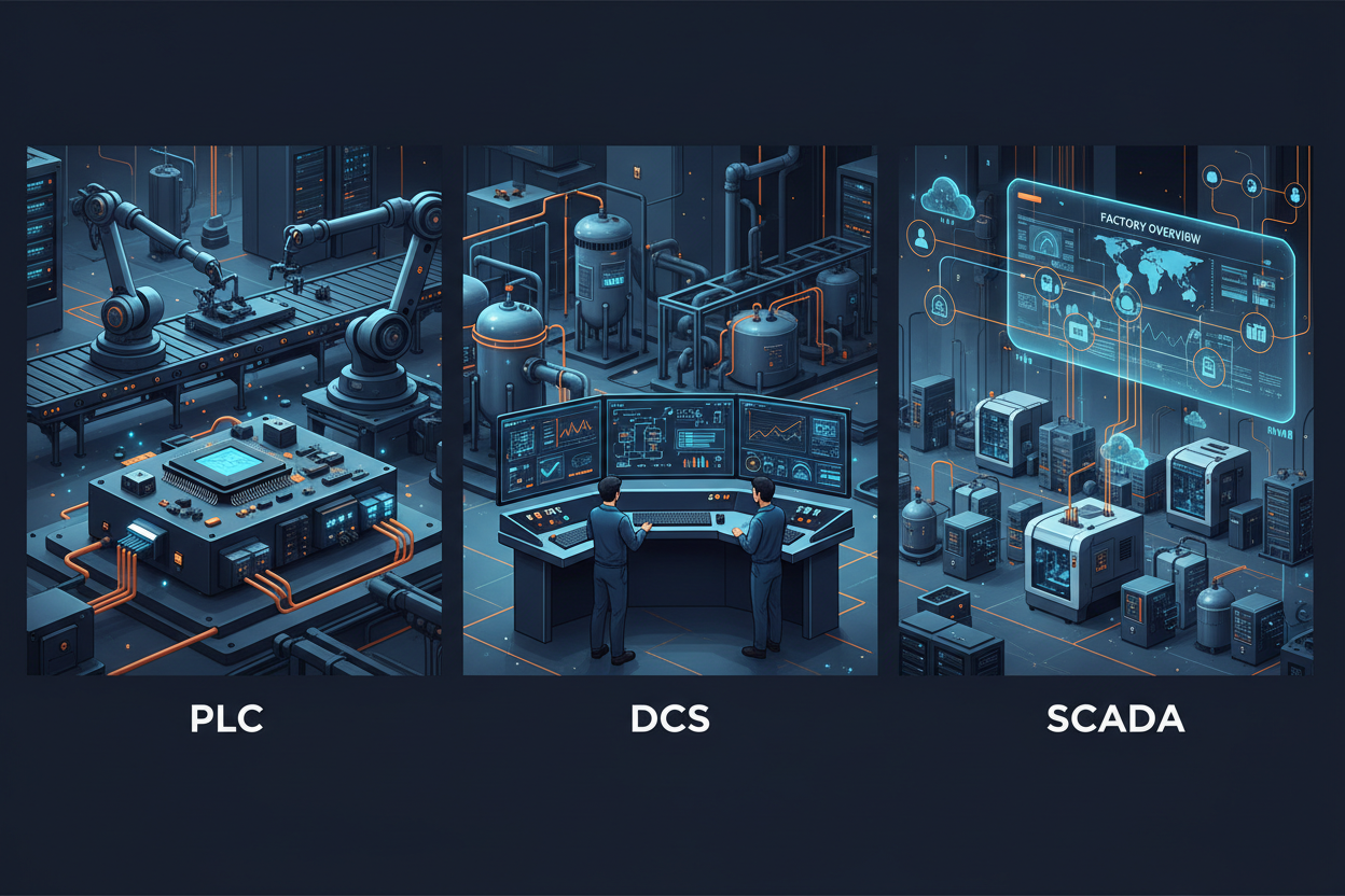 PLC vs DCS vs SCADA: Choosing the Right Control System