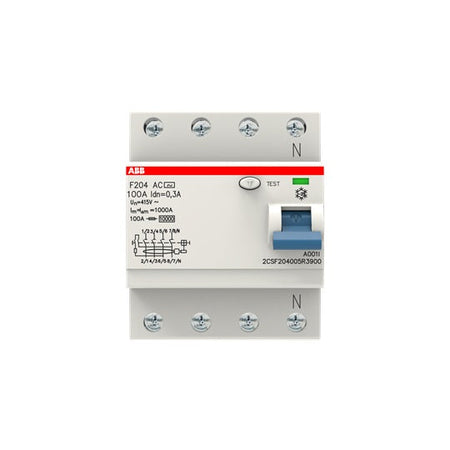 ABB F204 AC-100/0.3 IEC Residual Current Device (RCD) - Industrial Automation Part