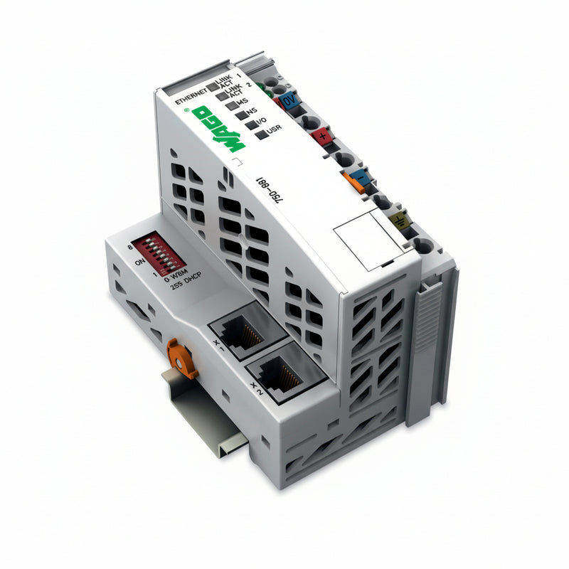 WAGO 750-881 PLC Controller - white background