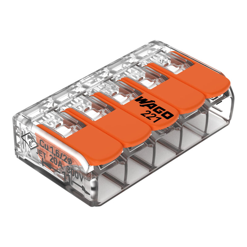 WAGO 221-415 Terminal Block - white background