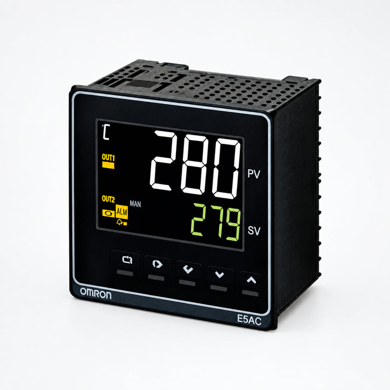 Omron E5AC-QX3ASM-800 Digital Temperature Controller white background product image