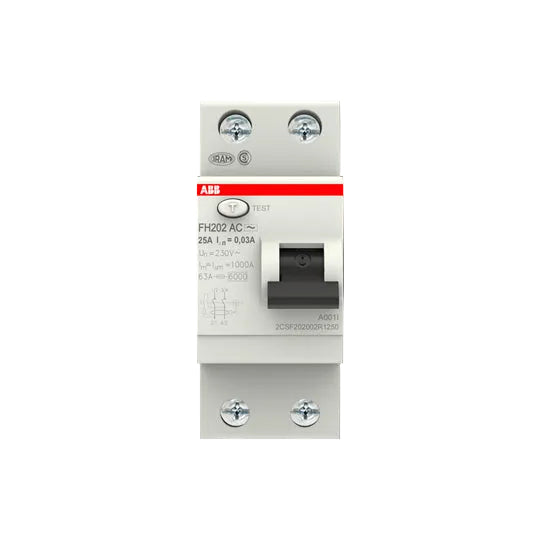 ABB FH202 AC-25/0.03 Residual Current Device (RCD) - Industrial Automation Part