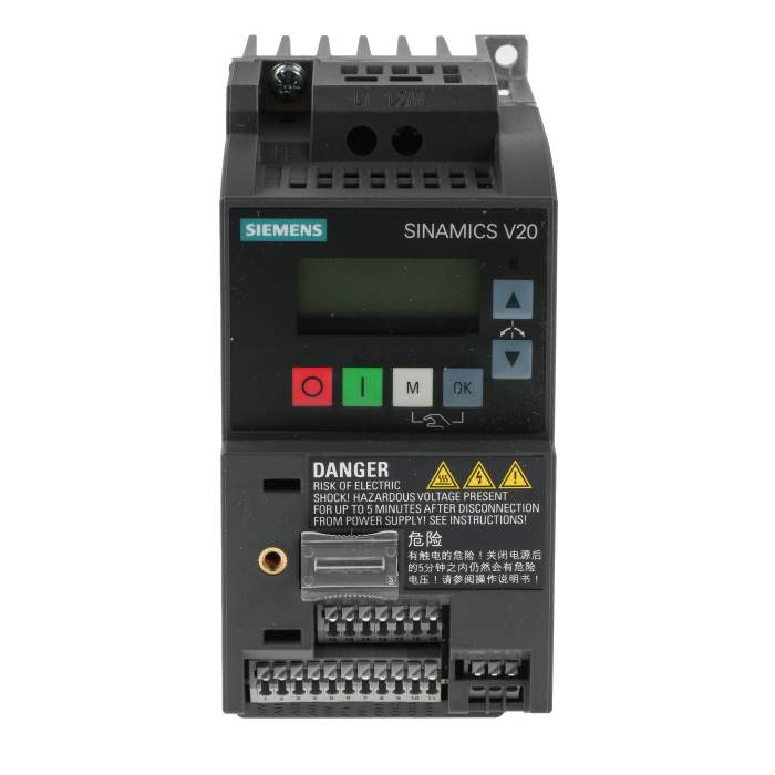 Siemens SINAMICS V20 6SL3210-5BB17 0.75kW 230V variable frequency drive