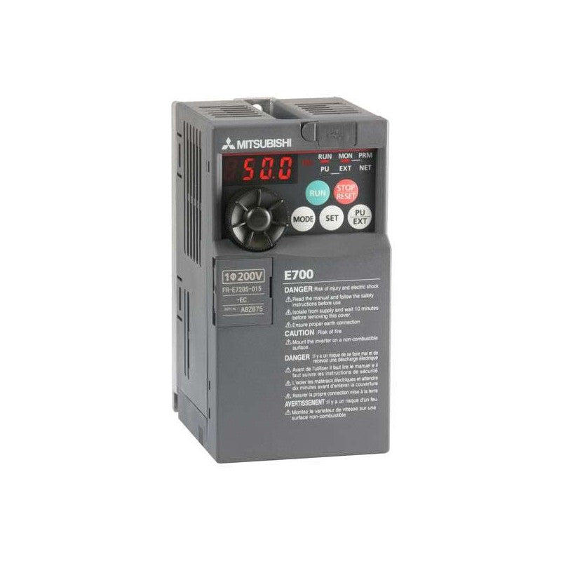 Mitsubishi FR-E720S-008SC-EC Variable Frequency Drive white background product image