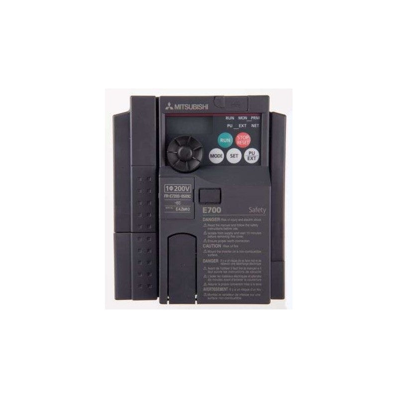 Mitsubishi FR-E720S-050SC-EC Variable Frequency Drive white background product image