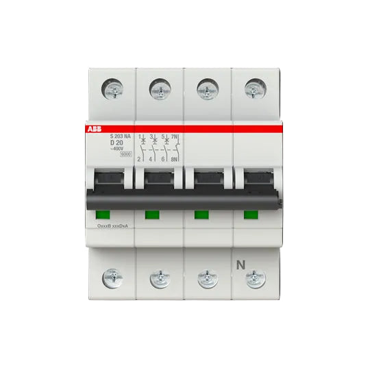 ABB S203-D20NA Miniature Circuit Breaker - Industrial Automation Part