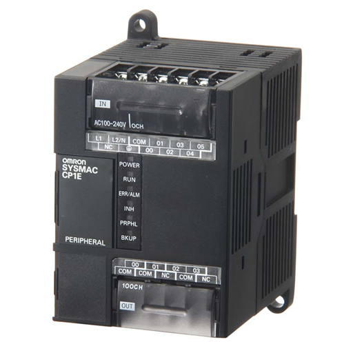 Omron CP1E-E10DT1-D PLC Module white background product image