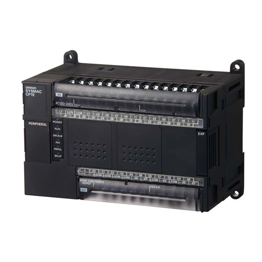 Omron CP1E-E40DR-A PLC Module white background product image