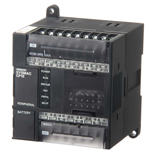 Omron CP1E-N14DR-D PLC Module white background product image