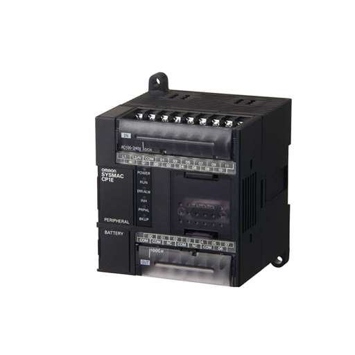 Omron CP1E-N20DT1-D PLC Module white background product image