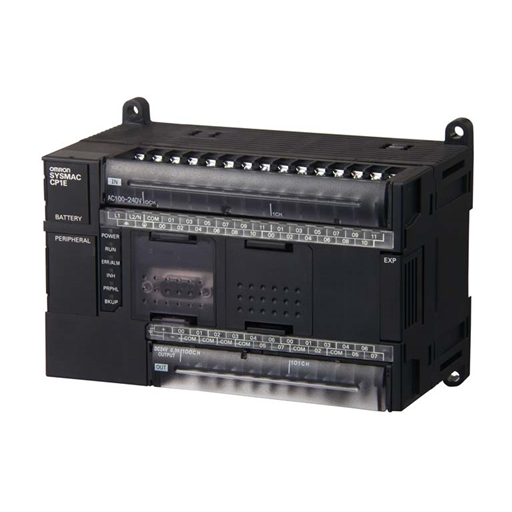 Omron CP1E-N40DT1-D PLC Module white background product image