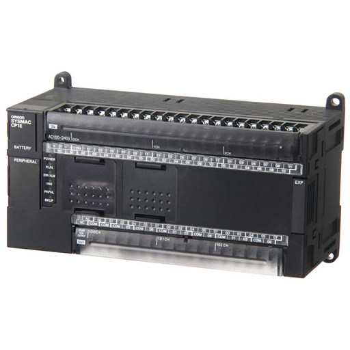 Omron CP1E-N60DT1-D PLC Module white background product image