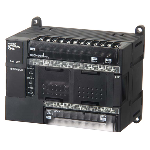 Omron CP1E-NA20DR-A PLC Module white background product image
