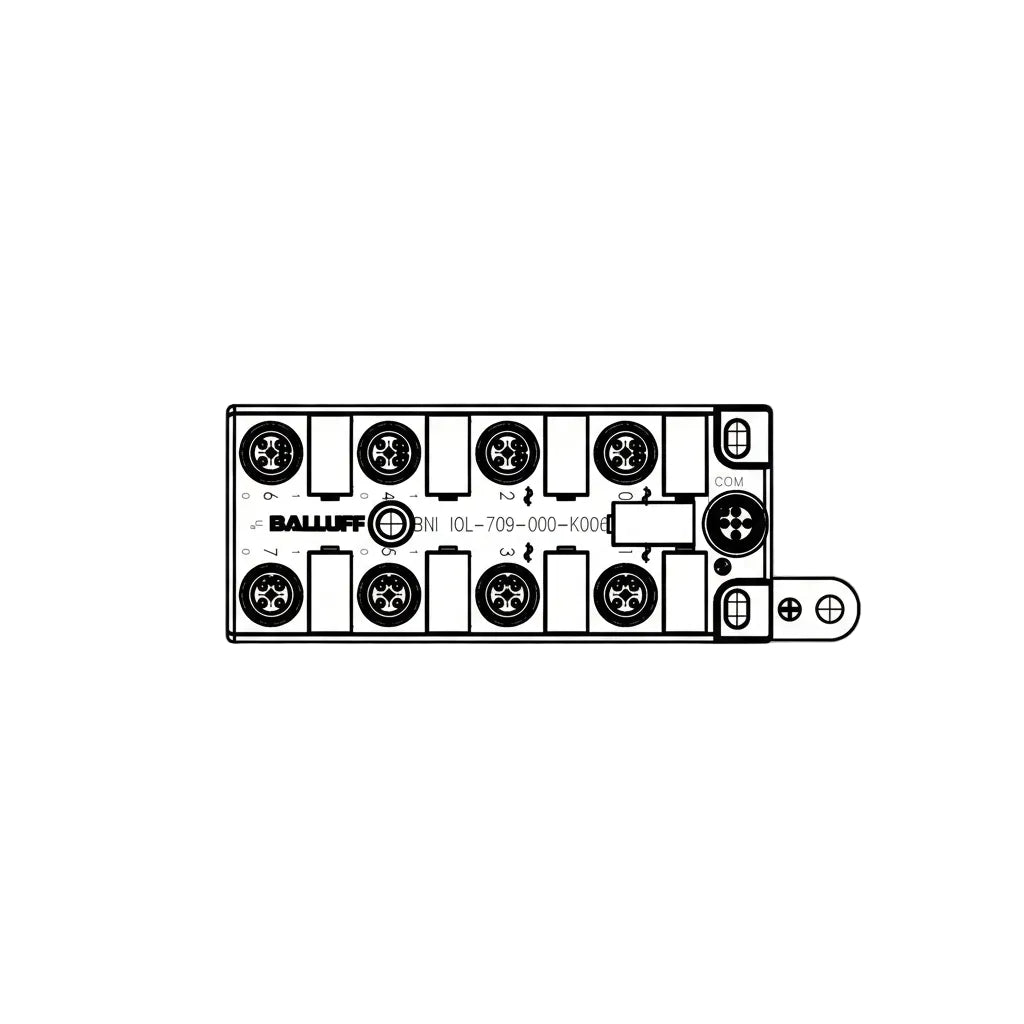 Balluff BNI0007 Network / IO-Link Interface Block white background product image