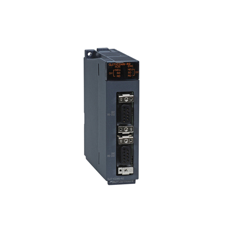 Mitsubishi QJ71C24NR2 Q Series Communication Module white background product image