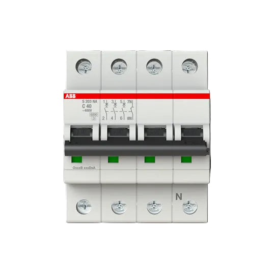 ABB S203-C40NA Miniature Circuit Breaker - Industrial Automation Part