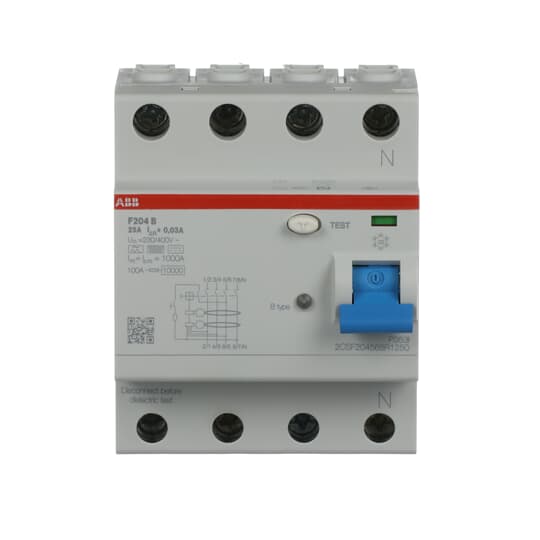 ABB F204 B-25/0.03 Residual Current Device (RCD) - Industrial Automation Part
