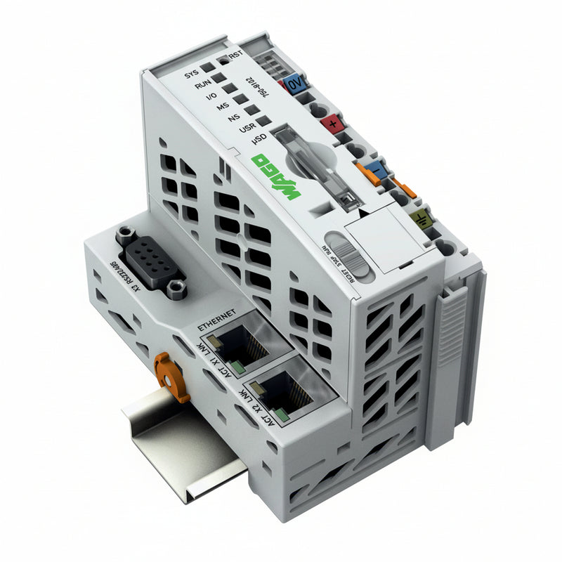 WAGO 750-8102 PLC Controller - white background