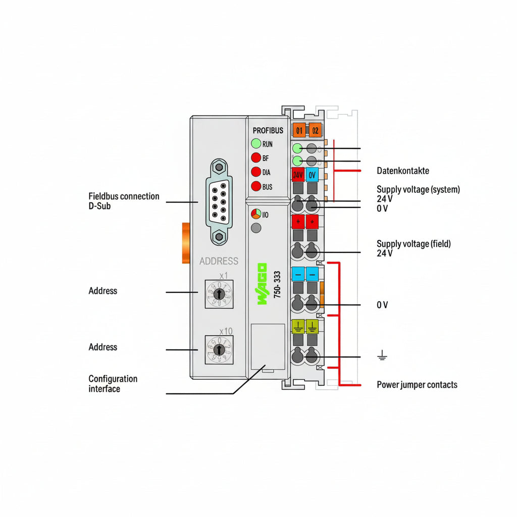 WAGO 750-333 Fieldbus Coupler - additional view 1